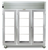 Traulsen RHT332WPUT-HHG 86.13"W Three-Section Glass Door Spec-Line Refrigerator