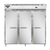 Continental Refrigerator D3RRFNSSPT 78" W Three-Section Solid Door Pass-Thru Designer Line Refrigerator/Freezer