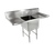 John Boos 1B18244-2D24 69" 16-Gauge One Compartment Stainless Steel B Series Sink With Left & Right-Hand Drainboards