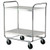 Lakeside 492 500 Lbs. Chrome Plated Solid 2-Shelf with Push Handles Utility Cart