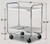 Lakeside 492 500 Lbs. Chrome Plated Solid 2-Shelf with Push Handles Utility Cart