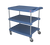 Metro MY2030-34BU 34.38" W x 23.44" D x 35.5" H Blue Plastic Shelf myCart Series Utility Cart