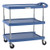 Metro MY2030-34BU 34.38" W x 23.44" D x 35.5" H Blue Plastic Shelf myCart Series Utility Cart