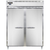 Continental Refrigerator D2FESNSA 57" W Two-Section Solid Door Reach-In Designer Line Wide Freezer - 115 Volts