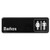 Winco SGN-362 9"W x 3"H Black Information Sign