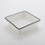 American Metalcraft MRCW9 98 Oz. Plastic White With Black Rim Square Endurance Serving Bowl