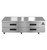 Hoshizaki CR85B Steelheart 85" W All Stainless Steel 2-Section with 4 Drawers Refrigerated Equipment Stand - 115 Volts