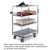 Lakeside 560 54.5" D Stainless Steel 4-Shelf Open Tray Truck with Push Handle