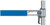 Metro CSM6-B Super Erecta Shelf Marker 6" x 1-1/4" Snaps Over Edge Blue