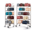 Dinex DX1173X100 Holds 100 Domes or 200 Bases / Underliners with Stainless Steel Tubing Frame TMP Stainless Steel Drying & Storage Cart