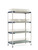 Metro PR48X4 Metromax I Stationary Drying Rack Unit 48"W 4-Tier (4) 74" Posts (2) Cutting Board/Tray Drying Racks (2) Pan Racks