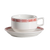 CAC China 105-2 5.5" Dia. Bone White Porcelain Round Red Gate Saucer (3 Dozen Per Case)
