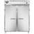 Continental Refrigerator D2RFESN 57" W Two-Section Solid Door Reach-In Designer Line Refrigerator/Freezer