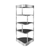 Eastern Tabletop ST1860W 33-1/2"W x 22"D x 74-3/4"H Black 18/10 Stainless Steel Pie Mobile Buffet Display System