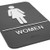Winco SGNB-606 6" x 9"H Black Sign