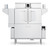 Hobart CL54-ADV+BUILDUP Low Temp Conveyor Dishwasher With Booster Heater 0.56 Gallon and Rack Stainless Steel Enclosure Panels