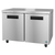 Hoshizaki UR48B-01 48"W Two-Section Solid Door Reach-In Steelheart Series Undercounter Refrigerator