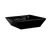 CAC China TG-B8-BLK 42 Oz. Black Porcelain Square Tango Bowl (2 Dozen Per Case)