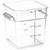 Carlisle 1195307 8 Qt. Clear with Red Print Polycarbonate Squares Food Storage Container
