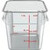 Carlisle 1195307 8 Qt. Clear with Red Print Polycarbonate Squares Food Storage Container