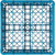 Carlisle RG25-214 25 Compartments Full Size Blue OptiClean Dishwasher Glass Rack