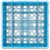 Carlisle RG25-214 25 Compartments Full Size Blue OptiClean Dishwasher Glass Rack