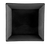 CAC China 666-5-BLK Black Ceramic Square Japanese Style Plate (3 Dozen Per Case)