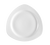 CAC China CPT-8 Super White Porcelain Triangular Camptown Plate (2 Dozen Per Case)