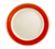 CAC China R-21-R 12" Dia. Red Ceramic Round Rainbow Plate (1 Dozen)