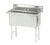 Advance Tabco FC-2-1818-X 40" - 53" 16-Gauge Stainless Steel Two Compartment Fabricated Sink