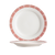 CAC China 105-7 7.25" Dia. Bone White Porcelain Round Red Gate Plate (5 Dozen Per Case)