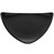 CAC China TRG-16-BLK Black Ceramic Triangular Festiware Plate (1 Dozen)