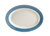CAC China R-13-BLU Blue Ceramic Oval Rainbow Platter (1 Dozen)
