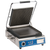 Globe GPGS14D 24.5" W Stainless Steel Single Plate Electric Countertop Sandwich and Panini Grill - 120 Volts