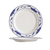 CAC China 103-16 10.25" Dia. Bone White Porcelain Round Blue Lotus Plate (2 Dozen Per Case)