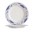 CAC China 103-9 9.25" Dia. Bone White Porcelain Round Blue Lotus Plate (2 Dozen Per Case)
