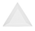 CAC China TUP-16 Super White Porcelain Triangular Triumph Plate (1 Dozen)