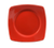 CAC China R-SQ6-R Red Ceramic Square Clinton Plate (3 Dozen Per Case)