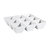 CAC China CMP-SQ9 4 Oz. Super White Porcelain Square CMP Compartment Tray (1 Dozen)