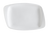 CAC China WH-13 Bone White Porcelain Rectangular White Pearl Platter (1 Dozen)