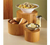 American Metalcraft RBRS3 6" Dia. x 4" H Round Bamboo Display Riser Set