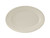 Tuxton TRE-914 Ceramic American White/Eggshell Oval Platter (1 Dozen)