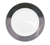 CAC China R-21-BLK 12" Dia. Black Ceramic Round Rainbow Plate (1 Dozen)