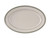 Tuxton TGB-039 Ceramic American White/Eggshell With Green Band Oval / Oblong Platter (1 Dozen)