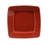 CAC China R-S8Q-R Red Ceramic Square Clinton Plate (2 Dozen Per Case)