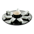 CAC China PTP-23-BLK Super White Porcelain Party Collection Tasting Spoon Set (4 Set Per Case)