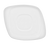CAC China WH-2 5.5" L Bone White Porcelain Square White Pearl Saucer (3 Dozen Per Case)