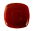 CAC China KC-2-R 6" L Red Ceramic Square Color Arts Saucer (3 Dozen Per Case)