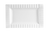 CAC China QE-12 Bone White Porcelain Rectangular QueenSquare Platter (2 Dozen Per Case)