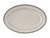Tuxton TGB-043 Ceramic American White/Eggshell With Green Band Oval / Oblong Platter (1 Dozen)